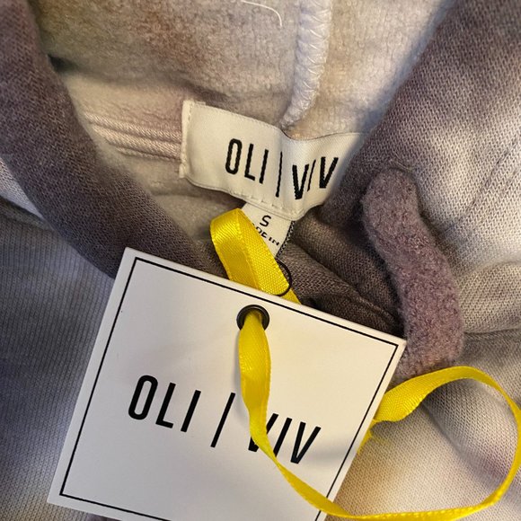 Oli | Viv Palmer Tie Dye Crop Hoodie in Mauve Batik Size S - NWT - Picture 4 of 6